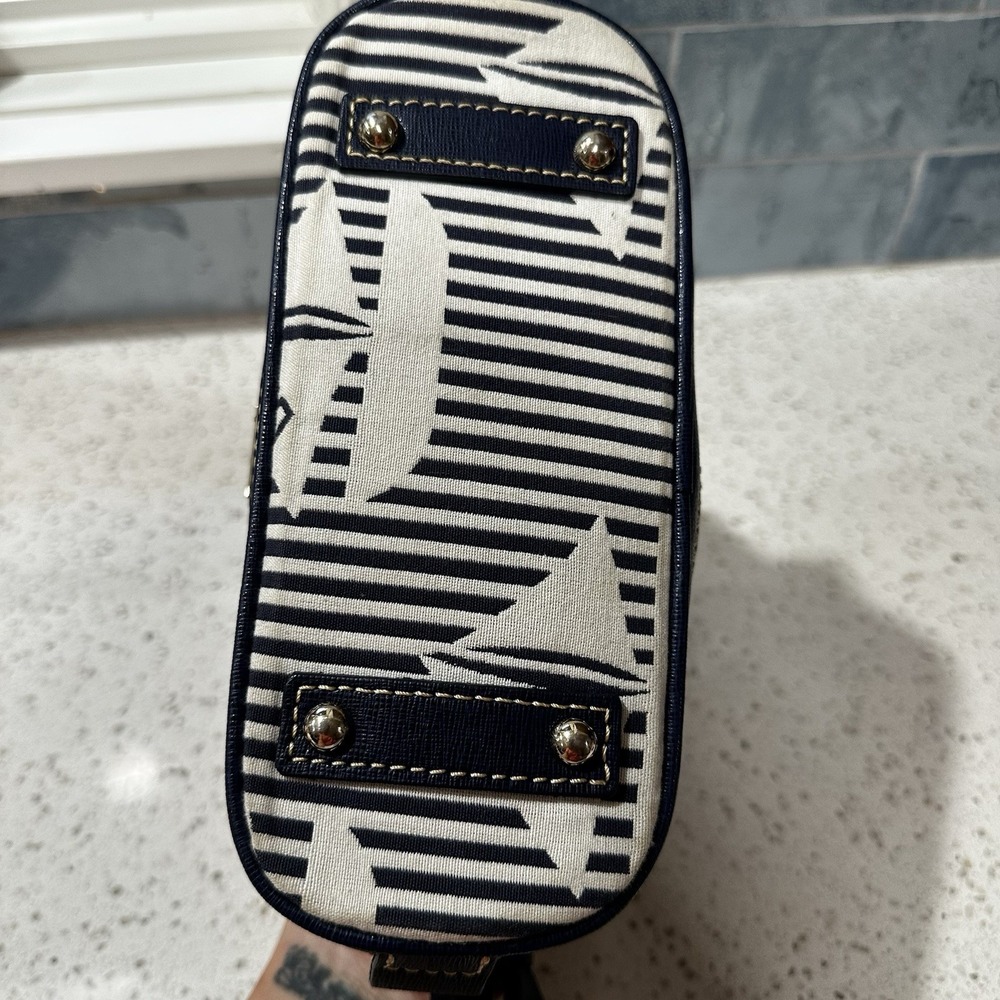 VTG DOONEY & BOURKE Navy White Sailboat Stripes Handbag Shoulder bag Mini Purse - Picture 7 of 16